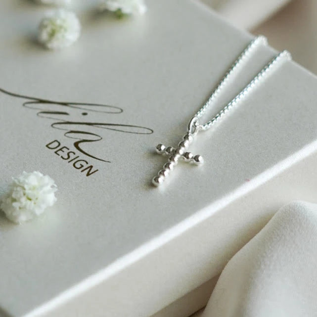 Bubbel kors kaulakoru 42cm