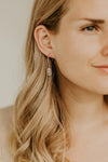 Luna Earrings - Rose Quartz