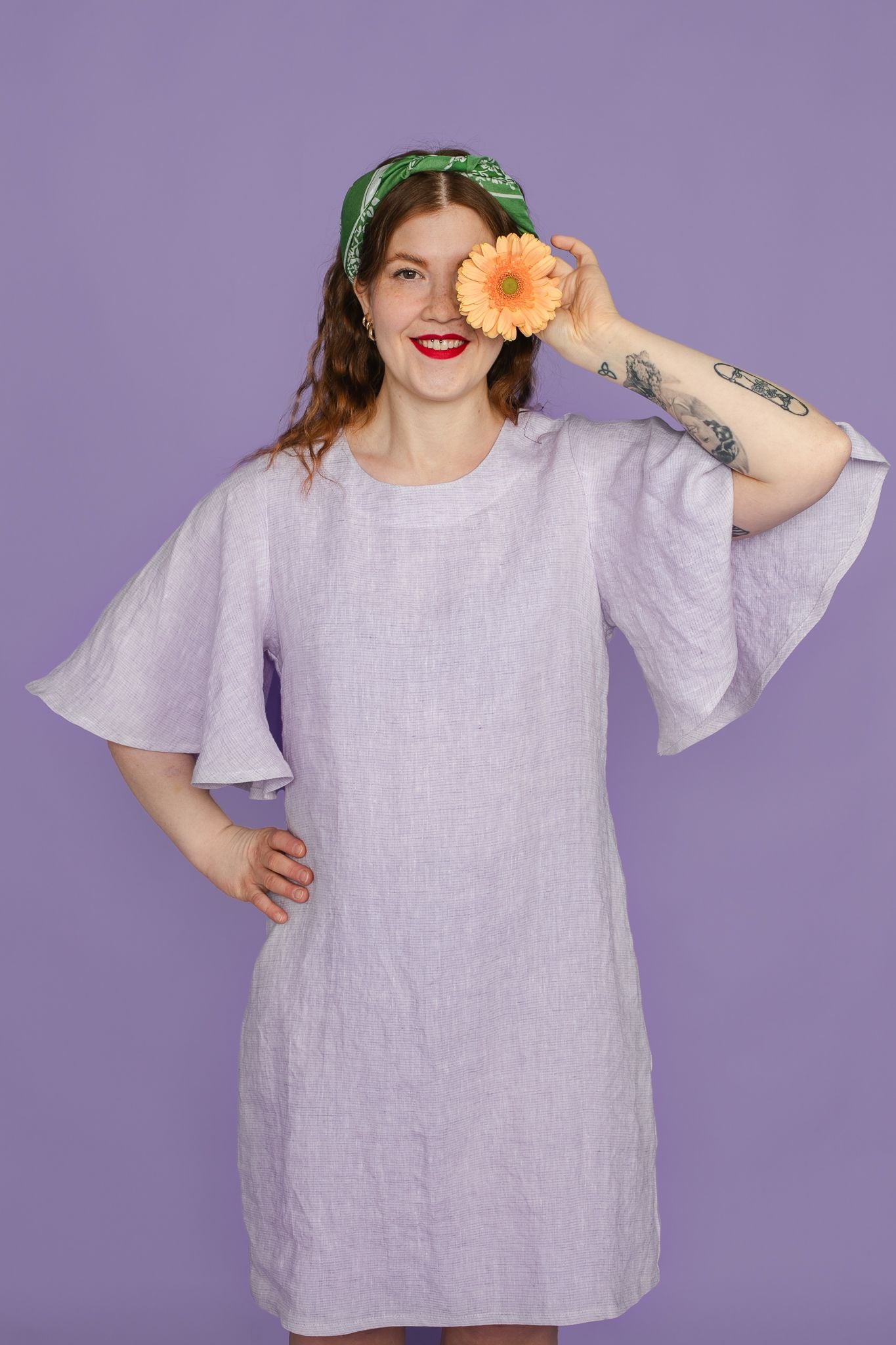 Mini-Hulja Pellavamekko - Lila