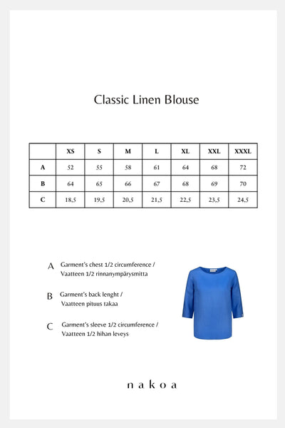 Classic Linen Blouse - Holly Green