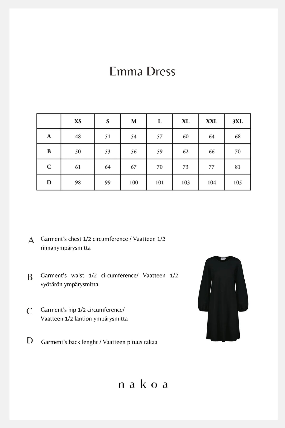 Emma Dress - Black