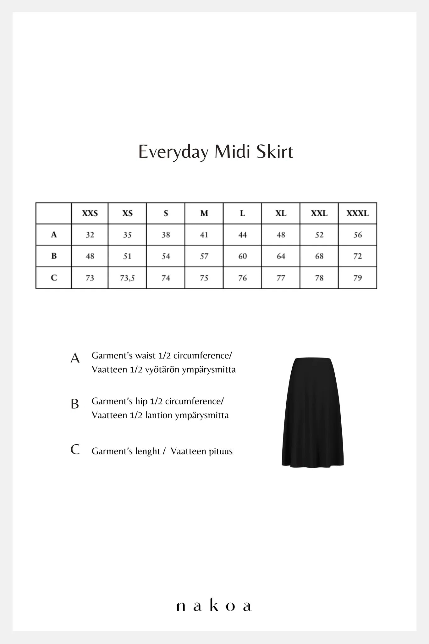 Everyday Midi Skirt - Black