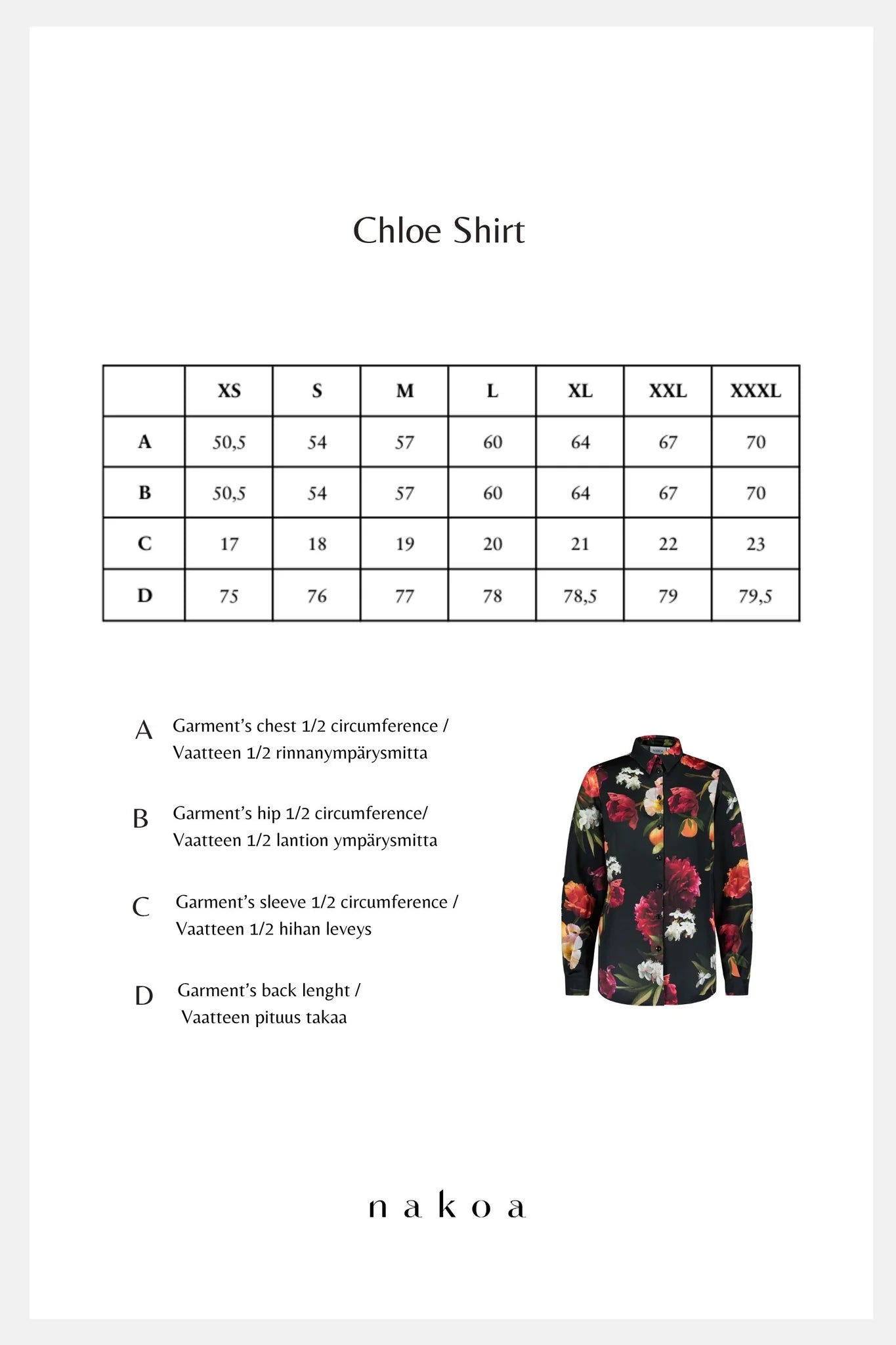 Chloe Shirt - Sangria Garden