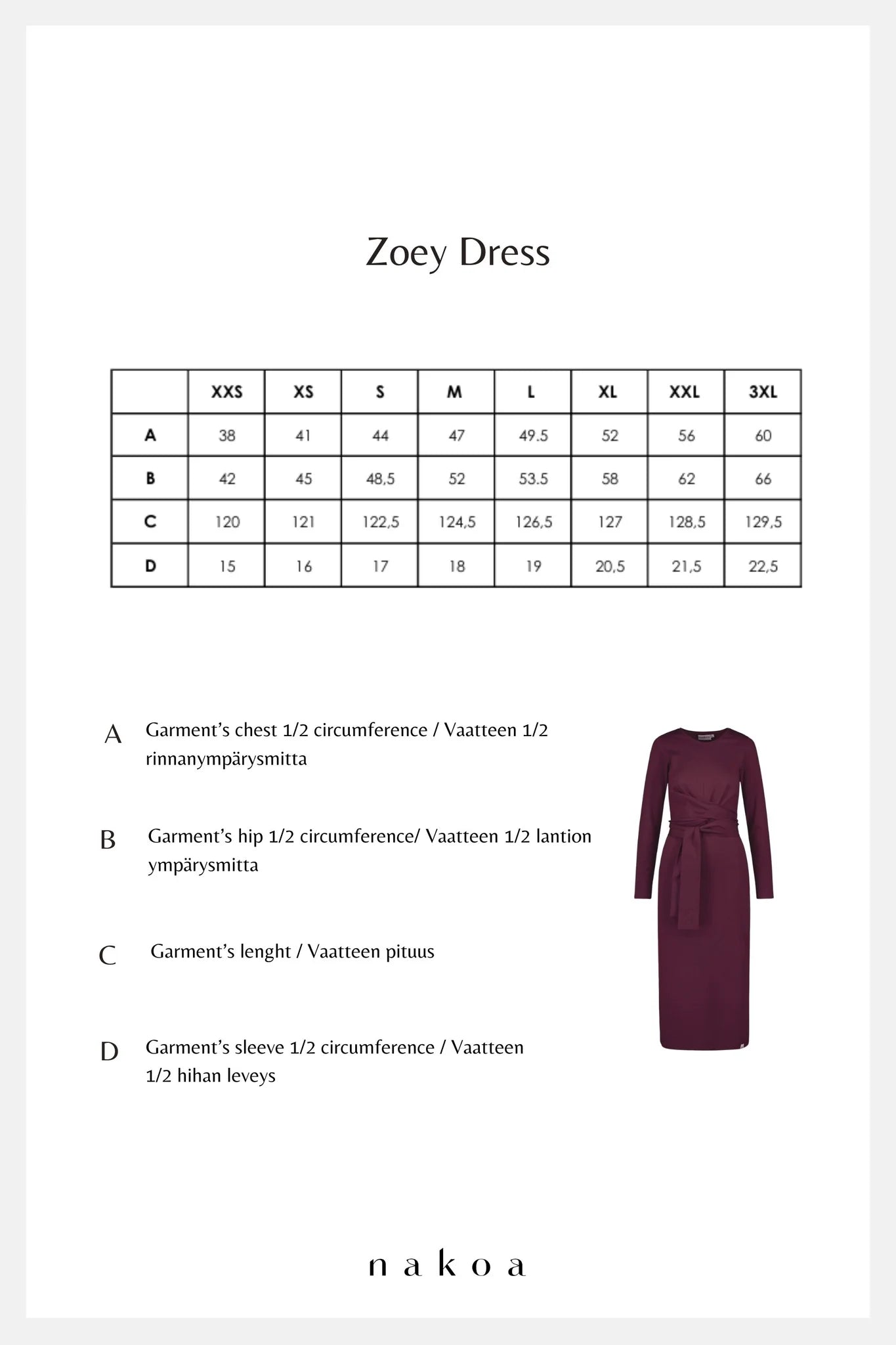Zoey Dress - Burgundy