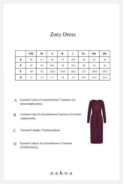 Zoey Dress - Burgundy