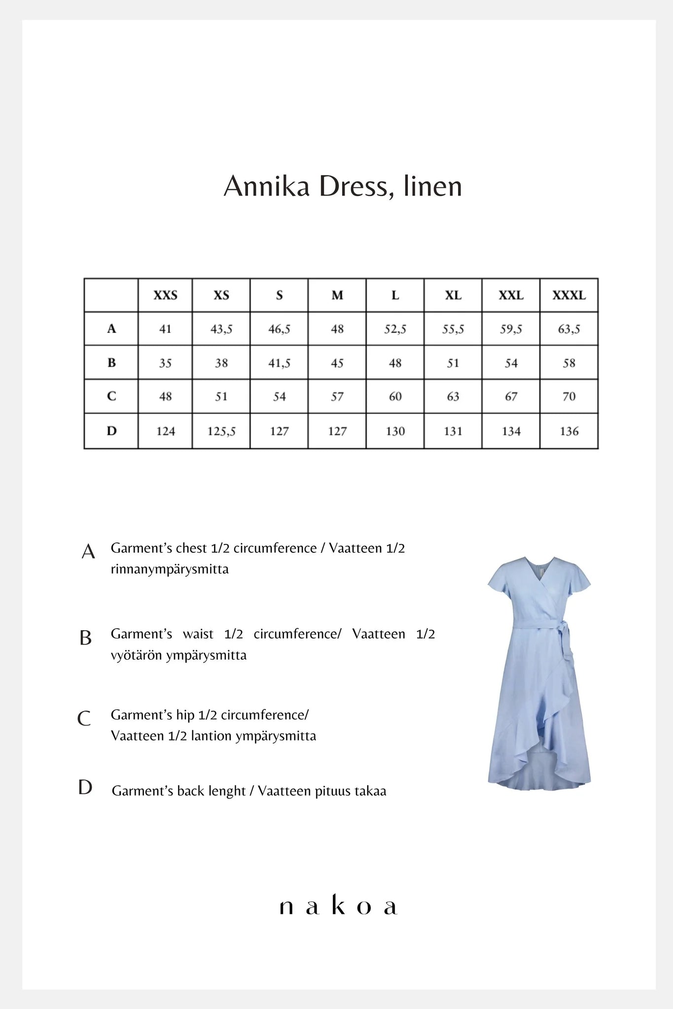 Annika Dress - Sky Blue