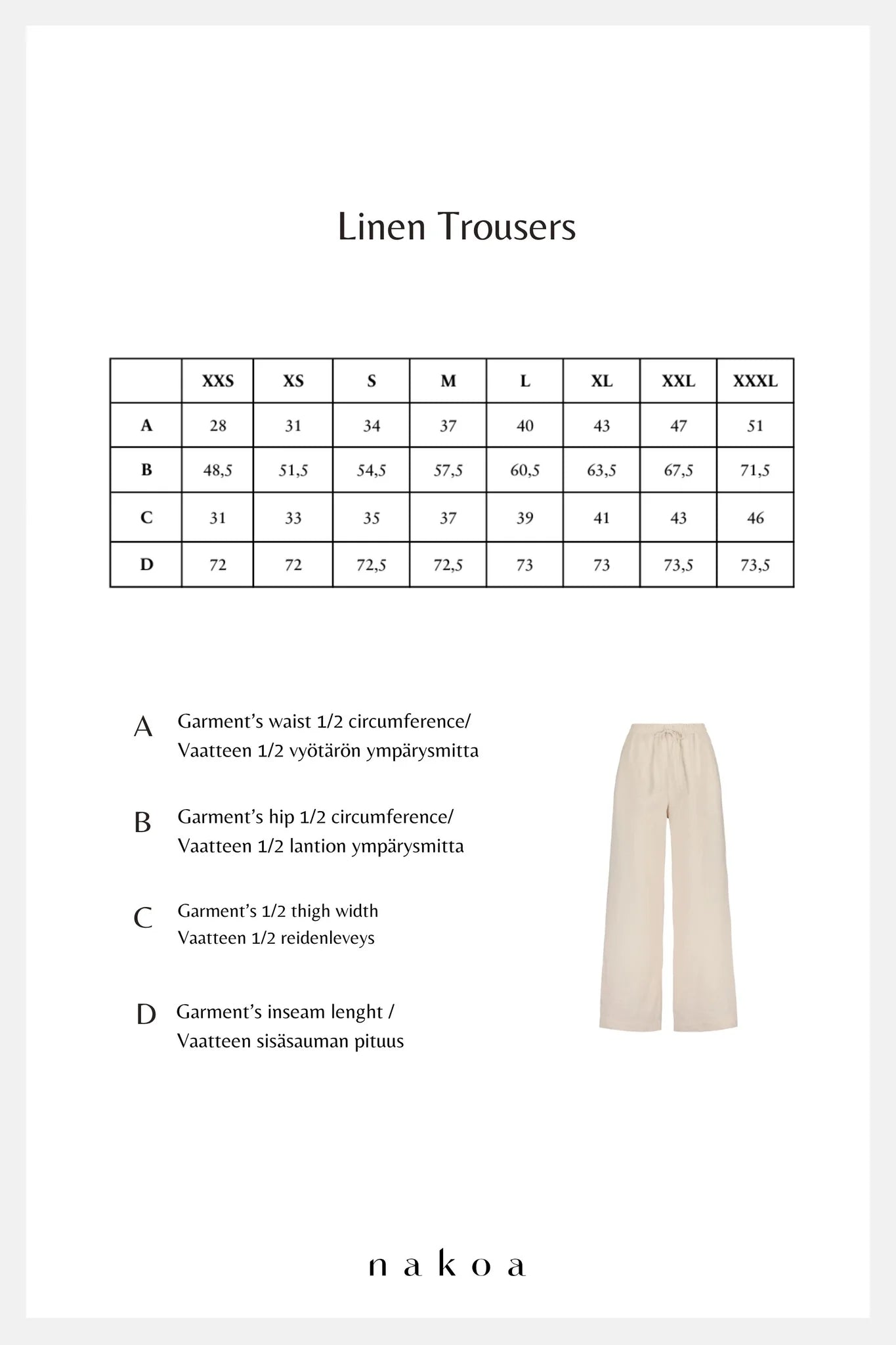 Linen Trousers - Black