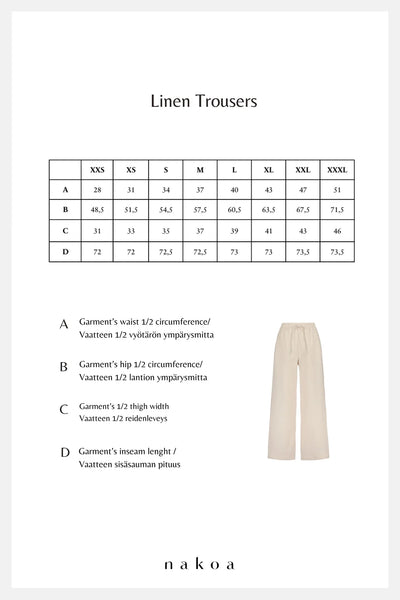 Linen Trousers - Black
