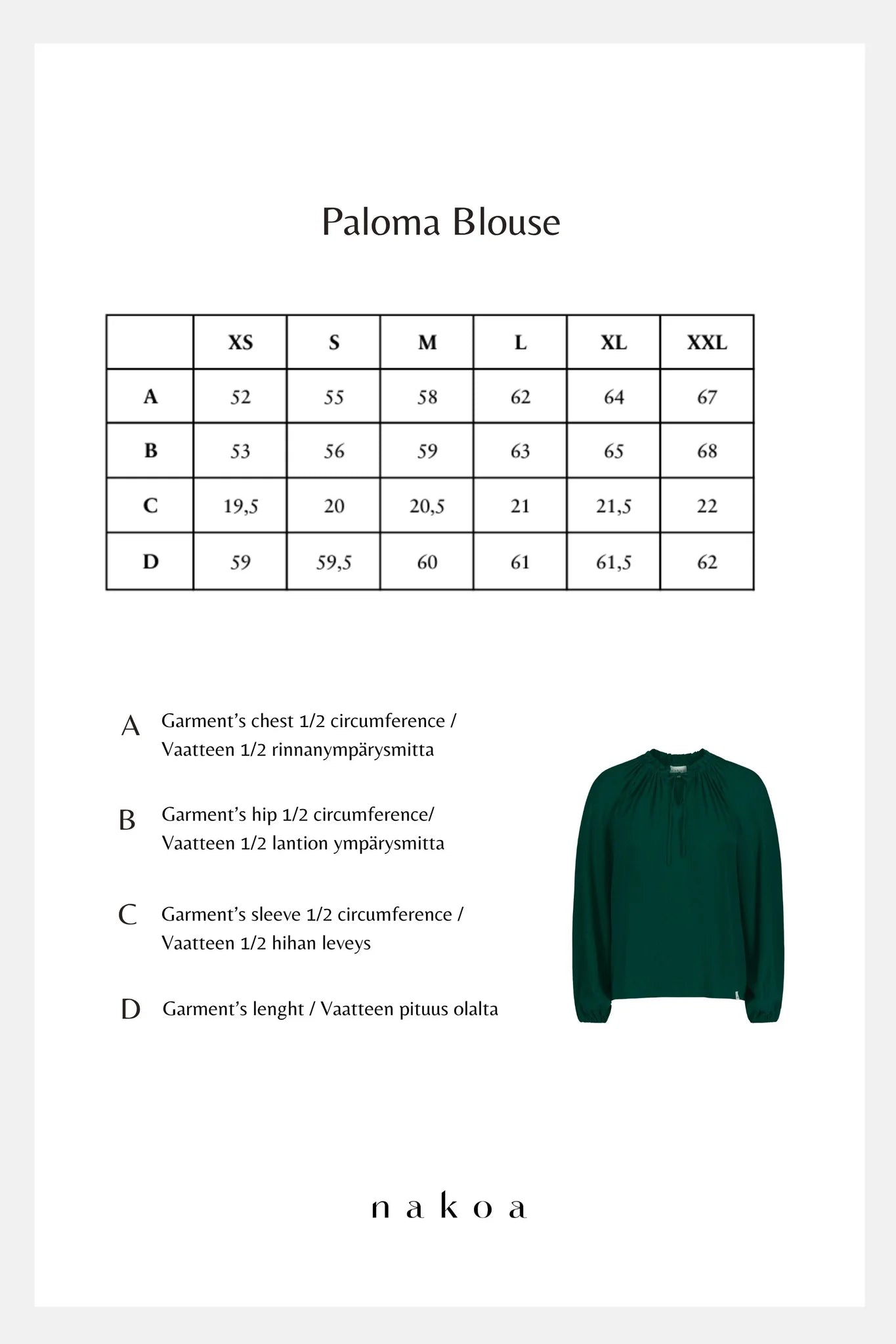 Paloma Blouse - Emerald