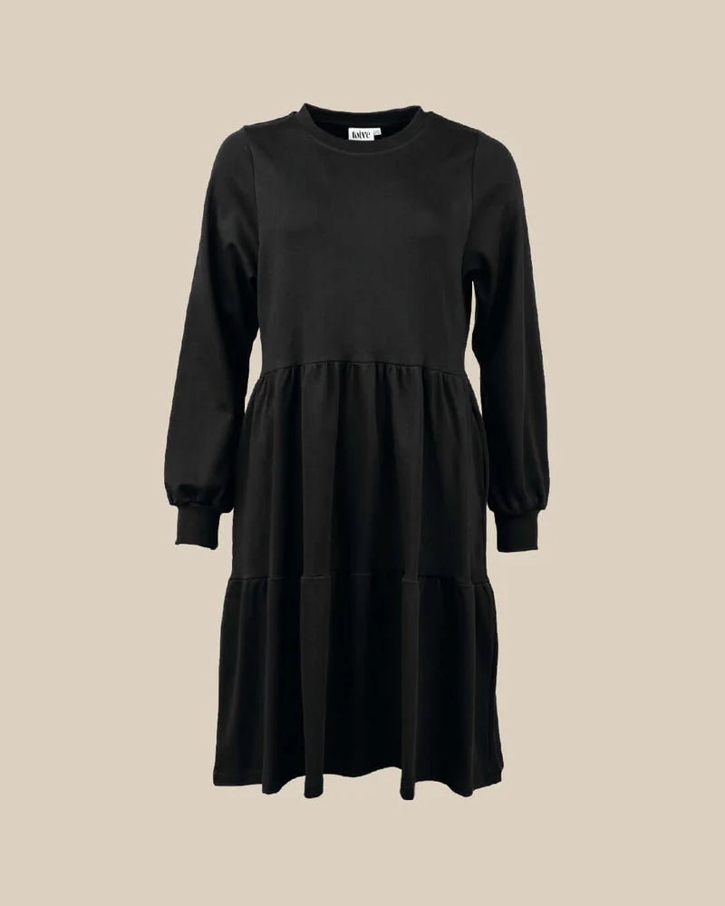 Pitkähihainen Mekko - Musta