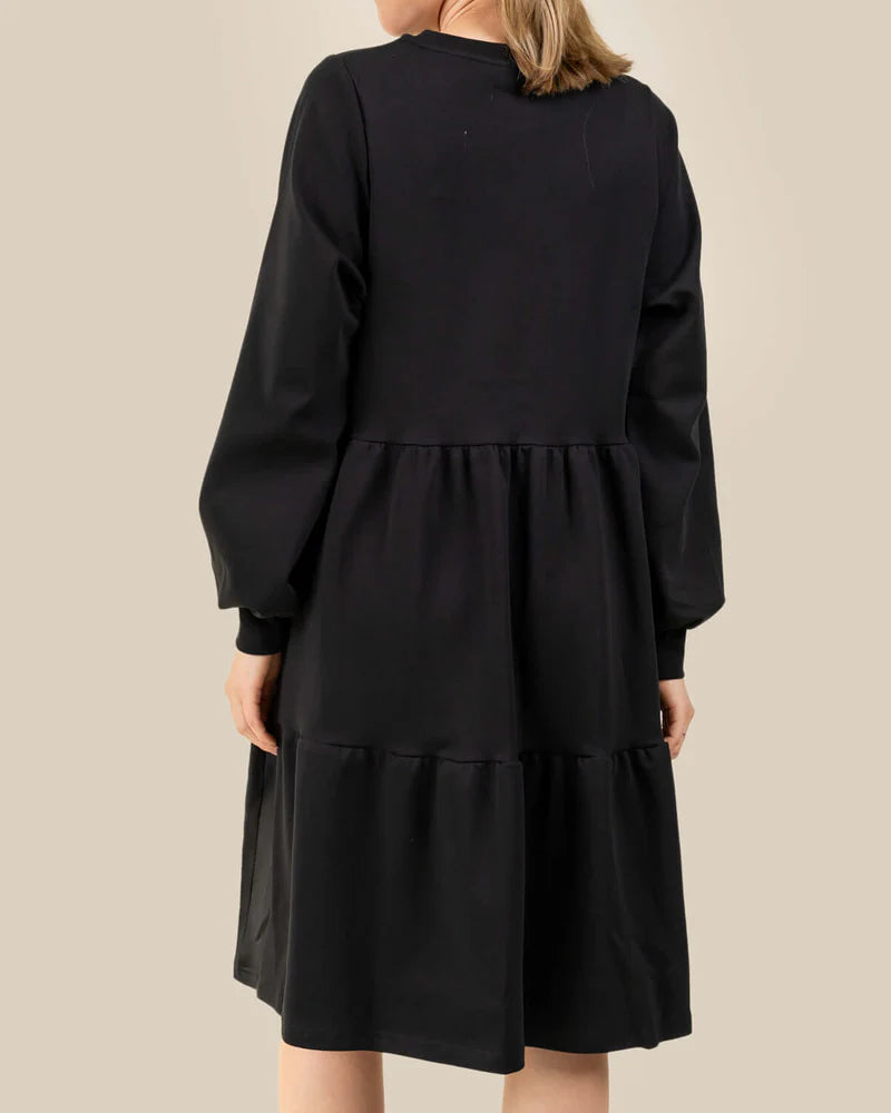 Pitkähihainen Mekko - Musta