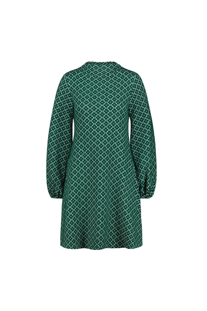 Myy Puuvillamekko - Apila Vihreä-valkoinen