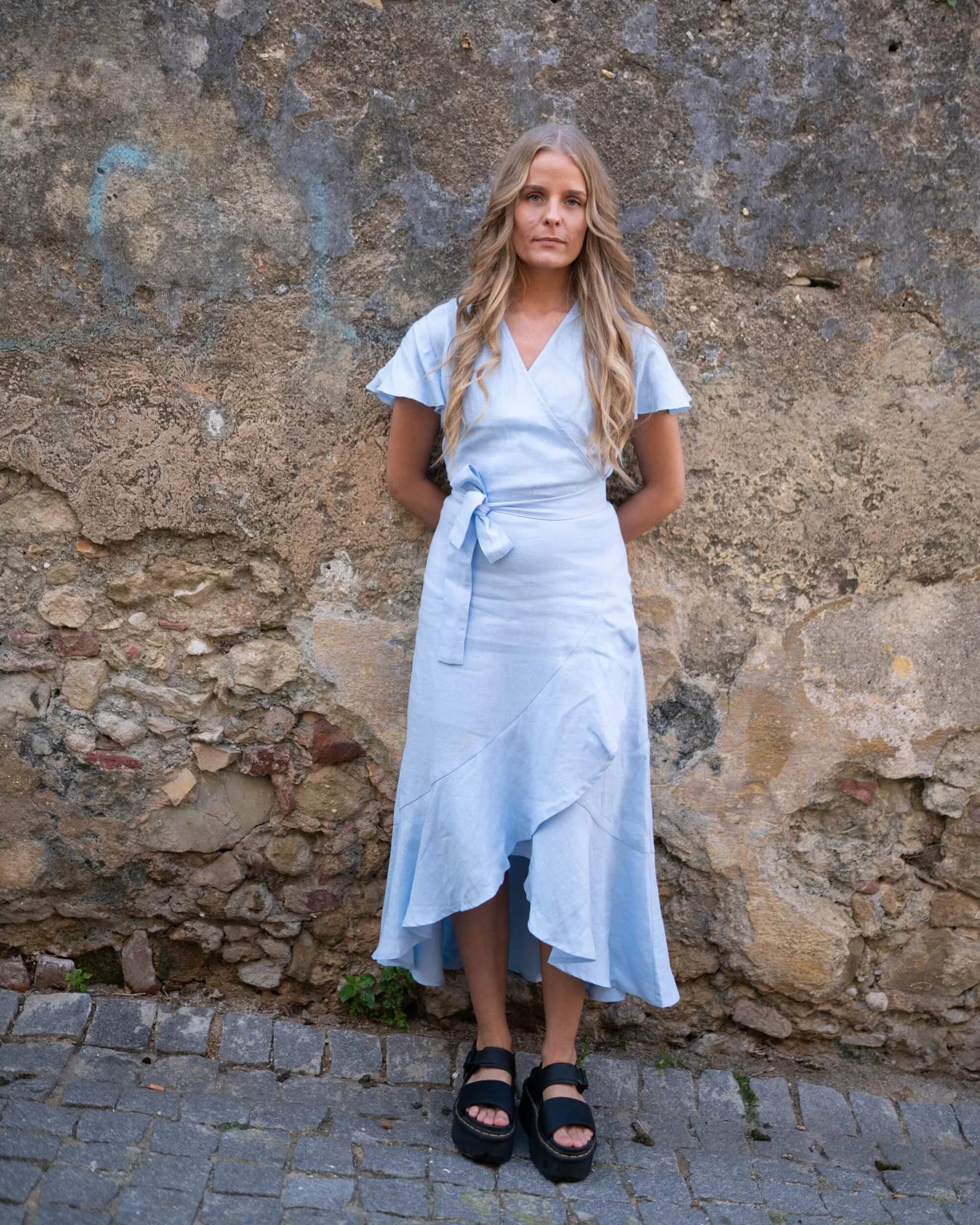 Annika Dress - Sky Blue