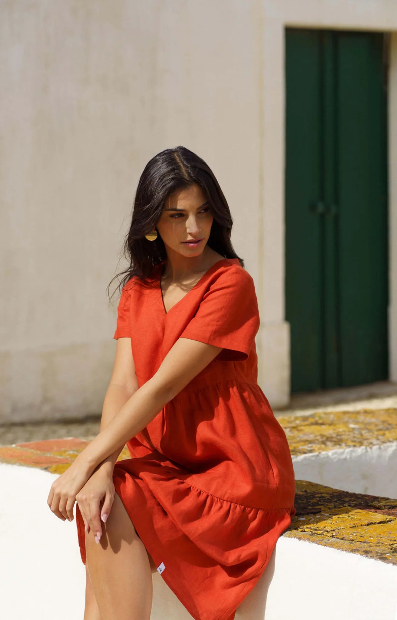 Layered Dress - Burnt Orange