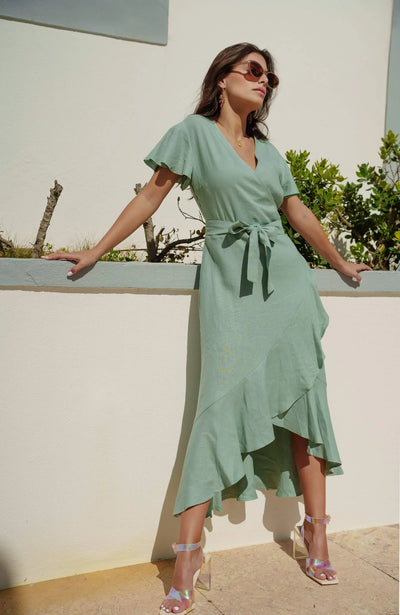 Annika Dress - Desert Sage