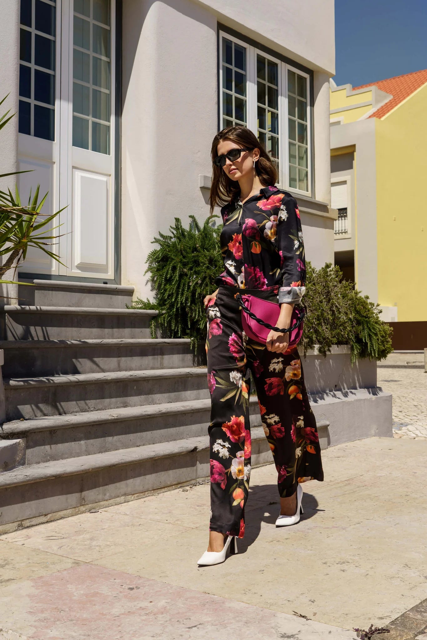 Chloe Shirt - Sangria Garden