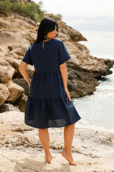 Olivia Dress - Oxford Navy