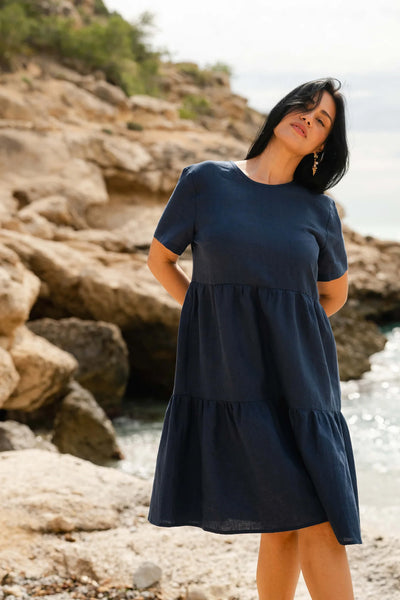 Olivia Dress - Oxford Navy