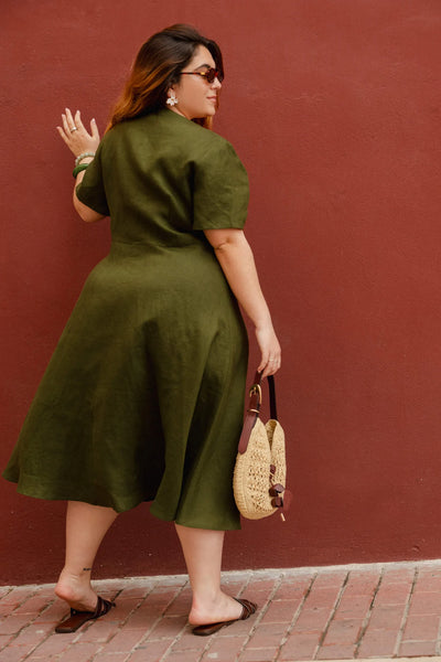 Penelope Dress - Olive Green