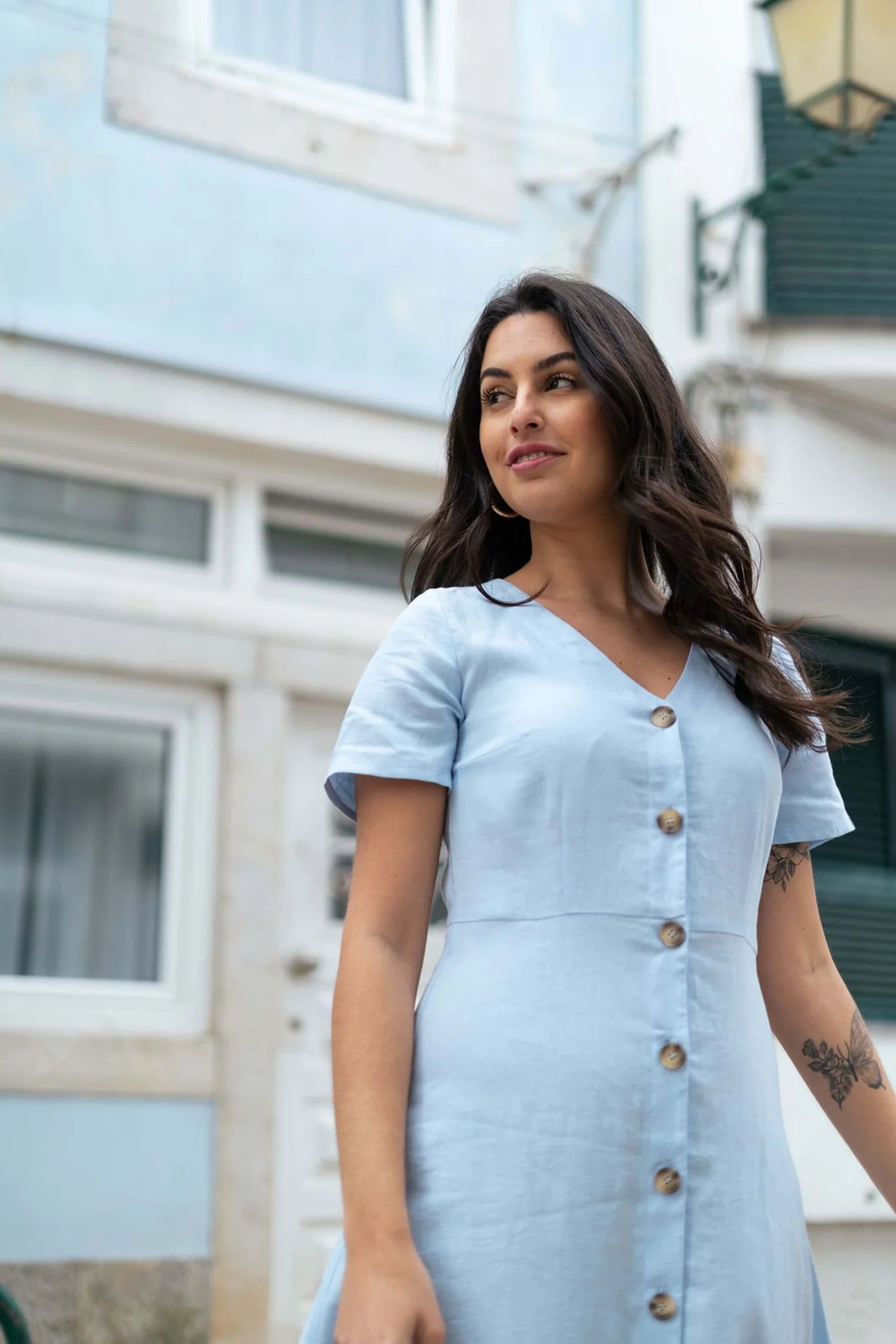 Penelope Dress - Sky Blue