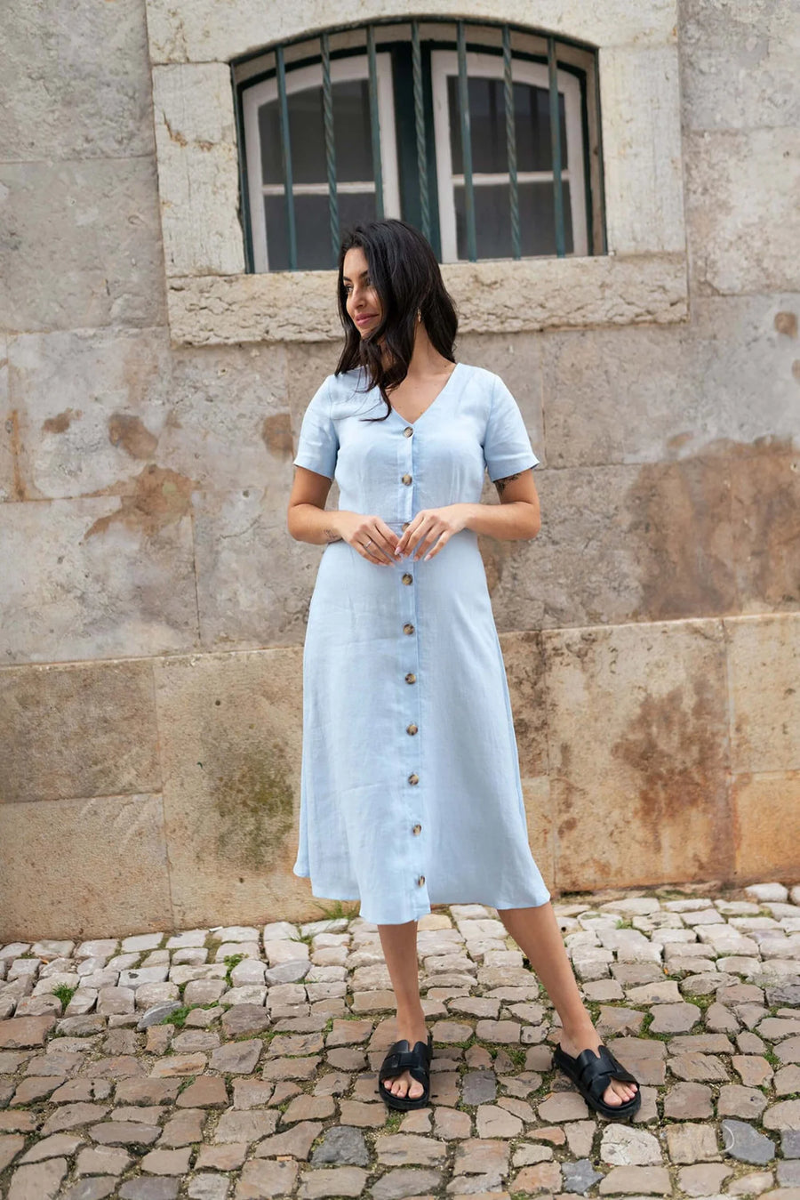 Penelope Dress - Sky Blue