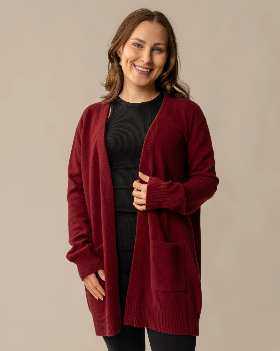 Tyyni Neuletakki - Burgundy