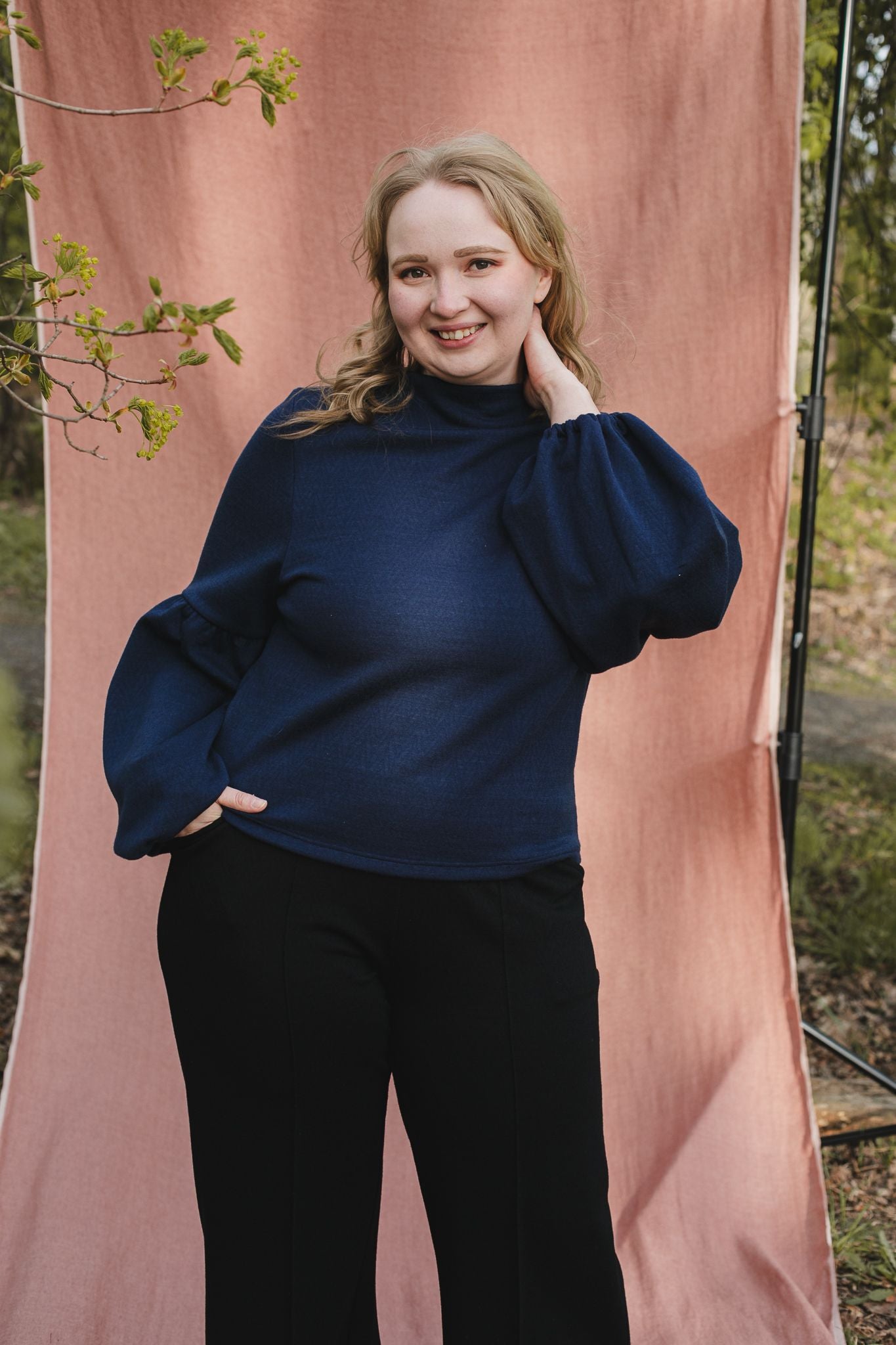 Talvikki Merinovillapaita - Kaarna Sininen