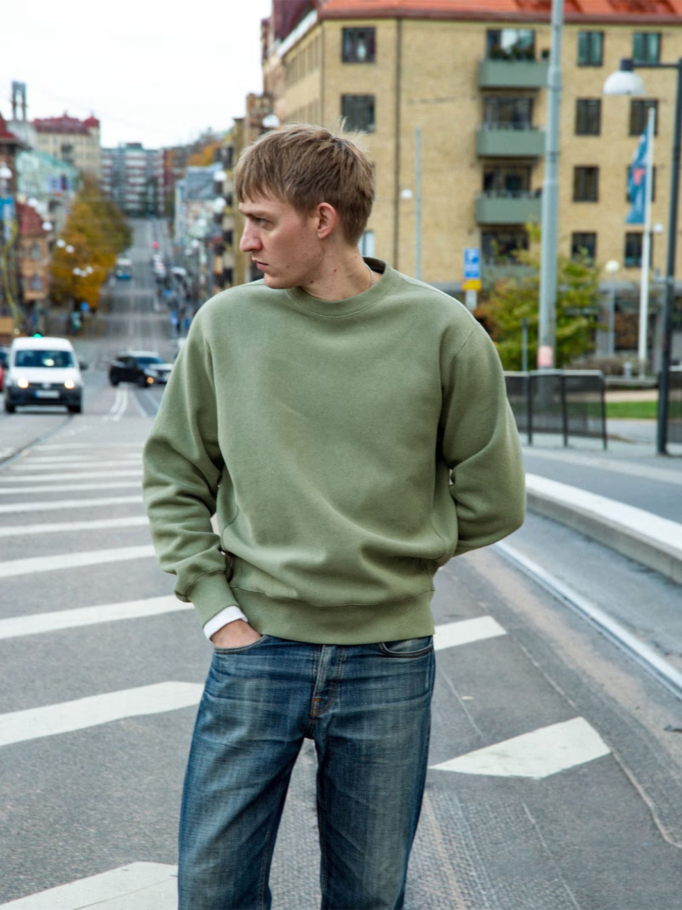 Hasse Crew Neck Sweatshirt - Green