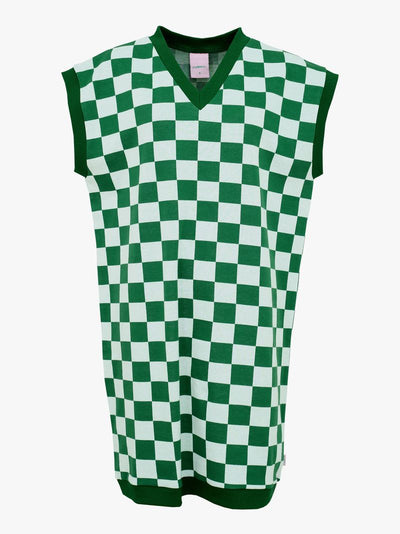 Aline Vest Dress - Chess Green