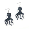 Octopus Earrings - Black