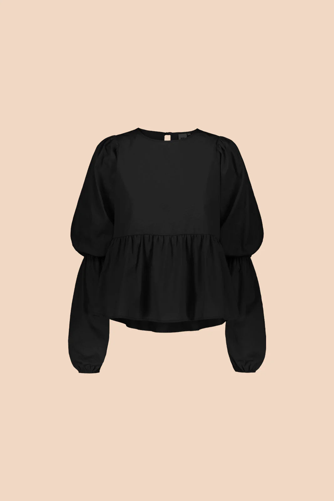 Double Puff Blouse - Black