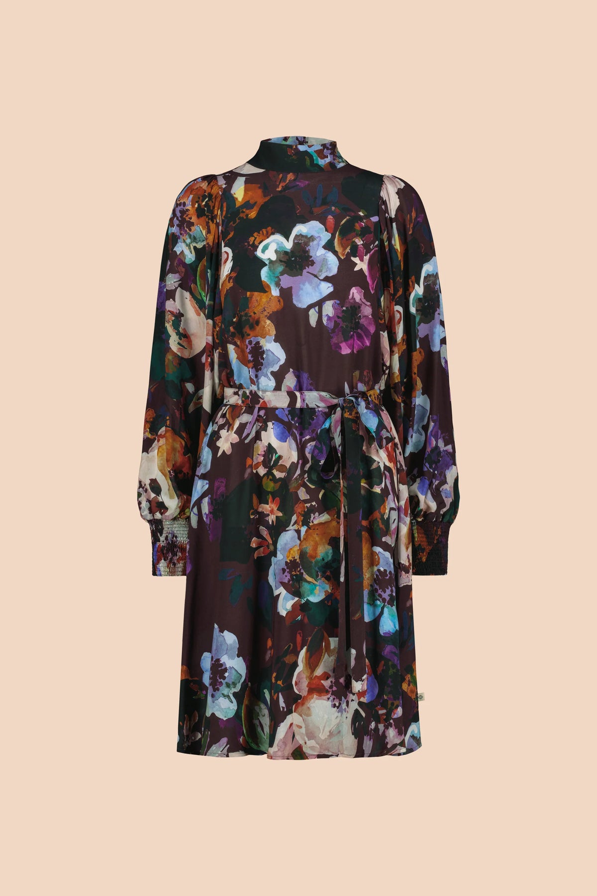 Puff Dress - Maroon Anemone
