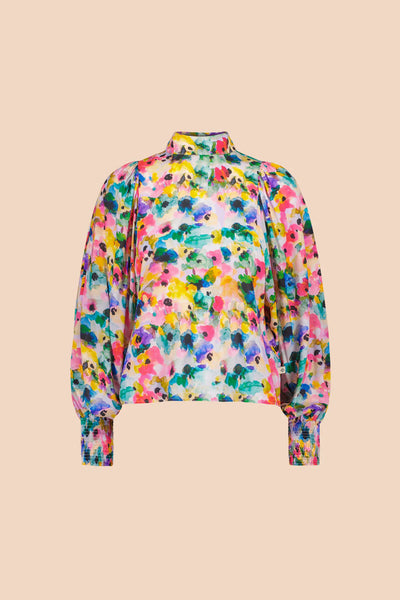 Puff Blouse - Aquarelle Bloom
