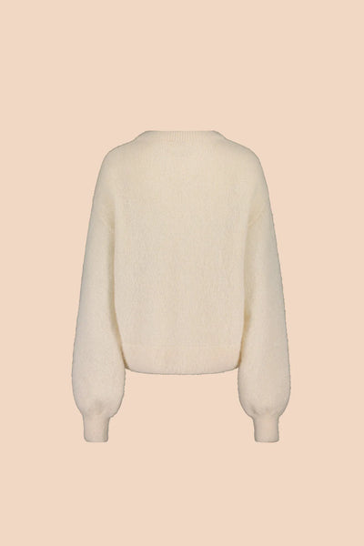 Alpaca Mohair Jumper - Oyster