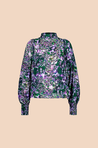Puff Blouse - Blooming Forest Lilac