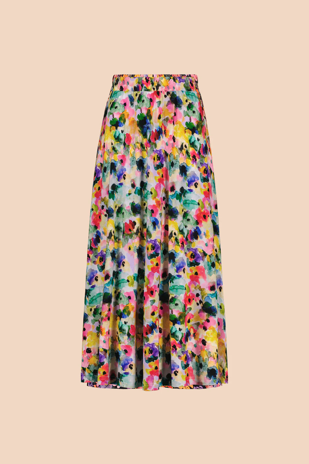 Soft Midi Skirt - Aquarelle Bloom