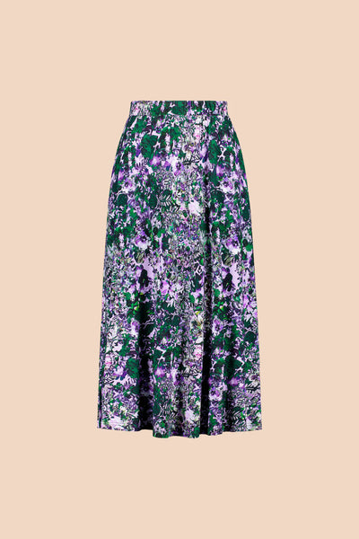 Soft Midi Skirt - Blooming Forest Lilac