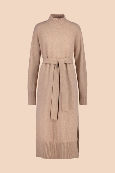 Wool Midi Dress - Oyster