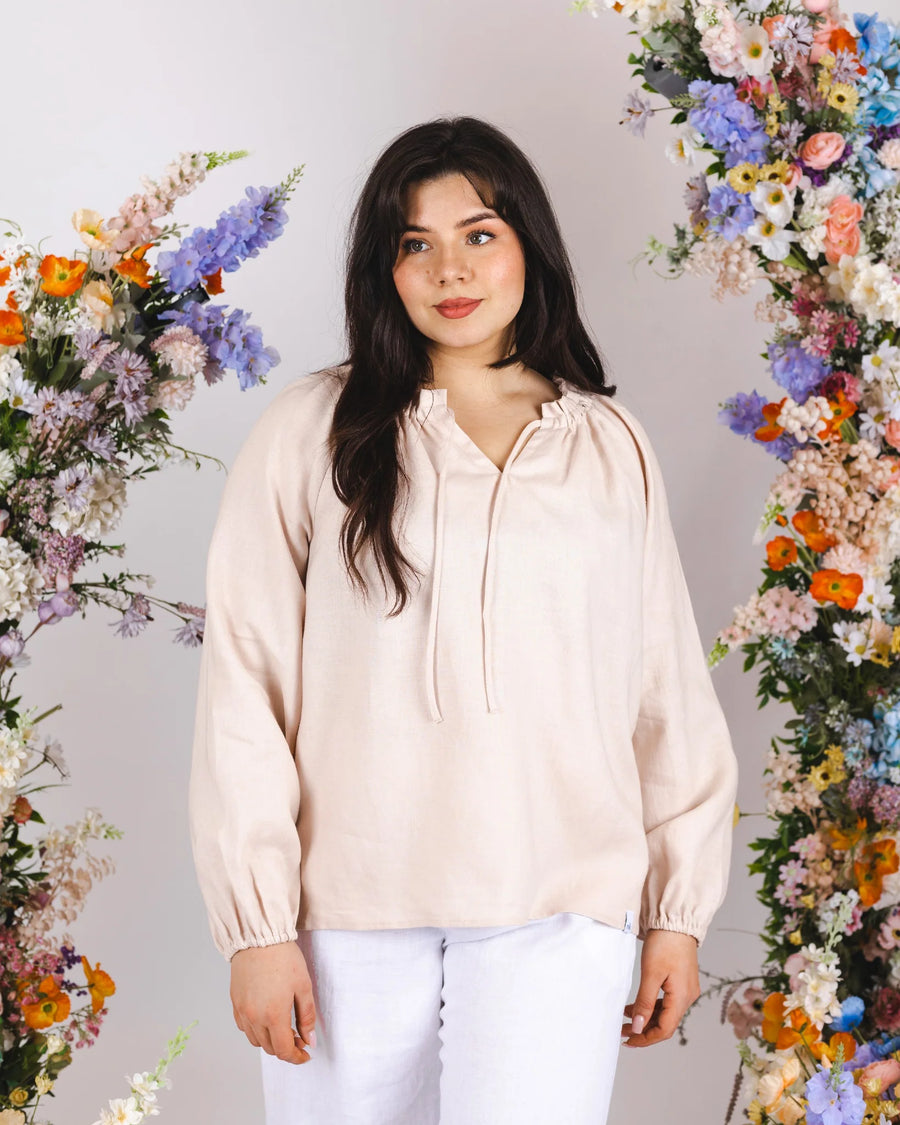 Paloma Blouse - Sandshell