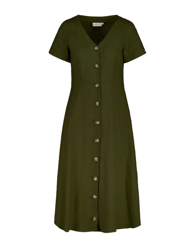 Penelope Dress - Olive Green