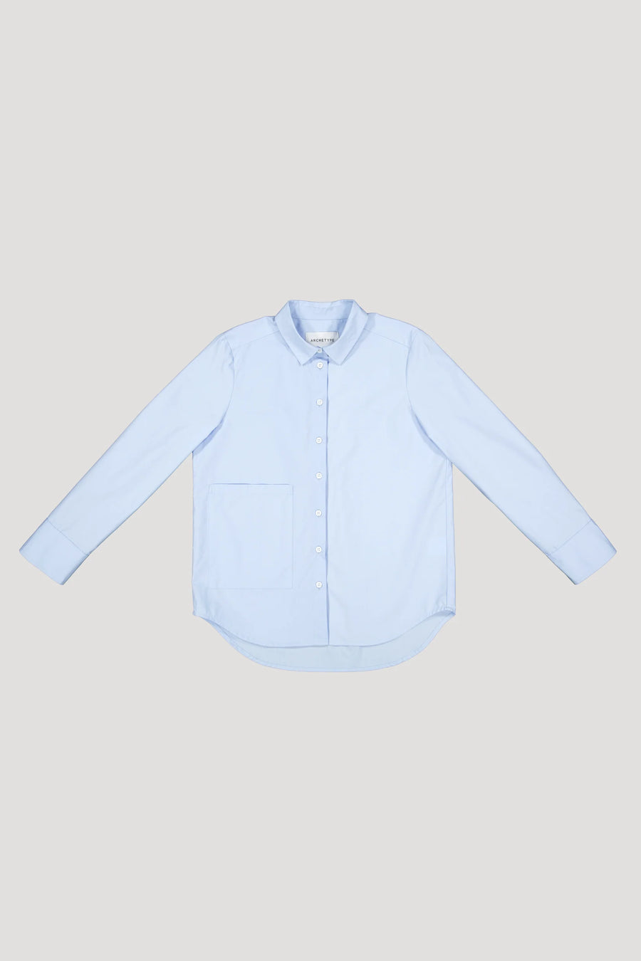 Cotton Pocket Shirt - Light Blue