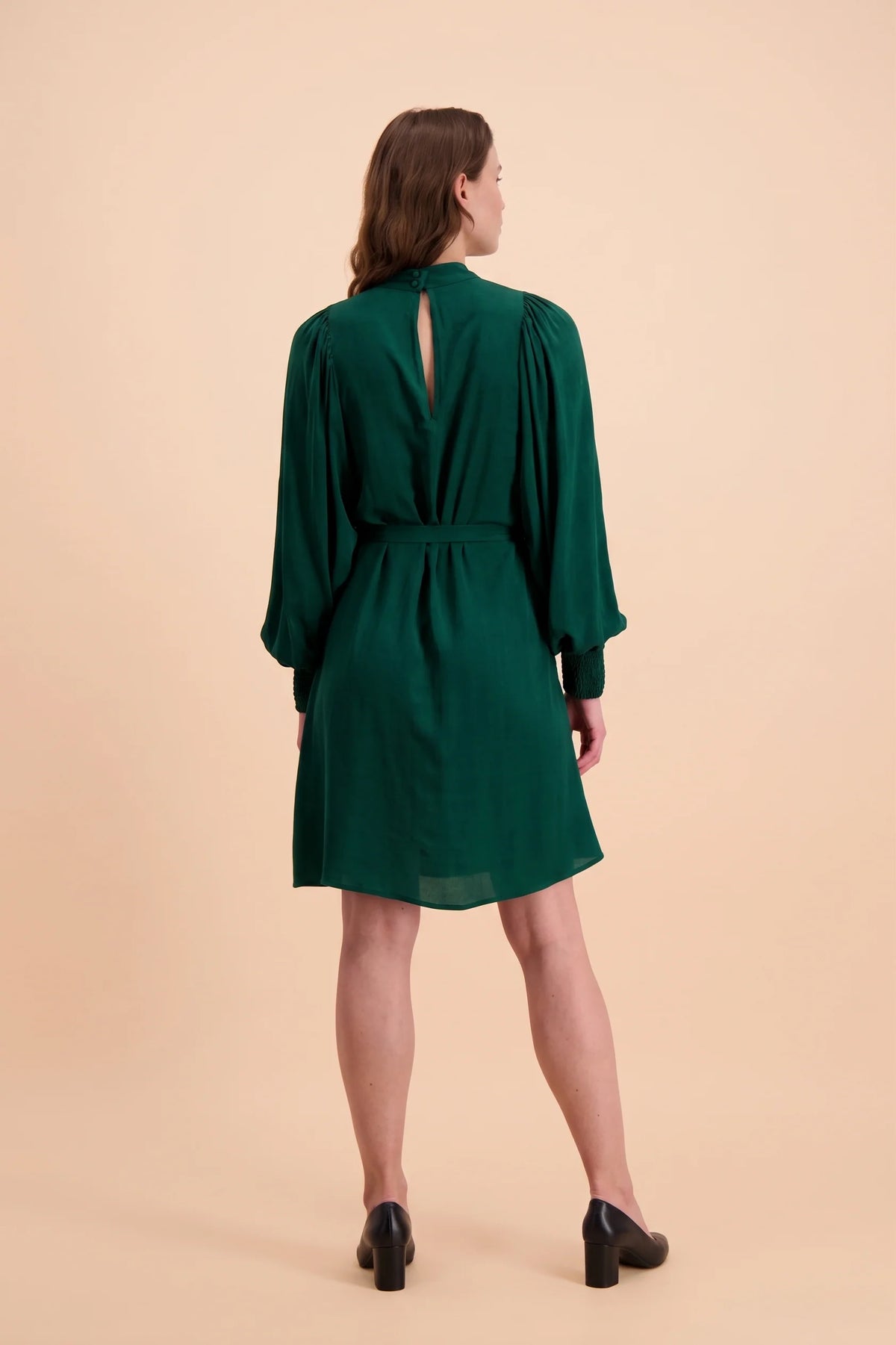 Puff Dress - Dark Green