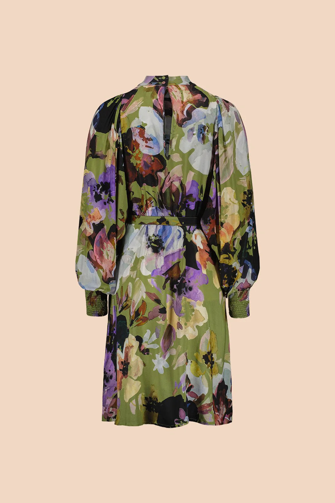 Puff Dress - Olive Anemone
