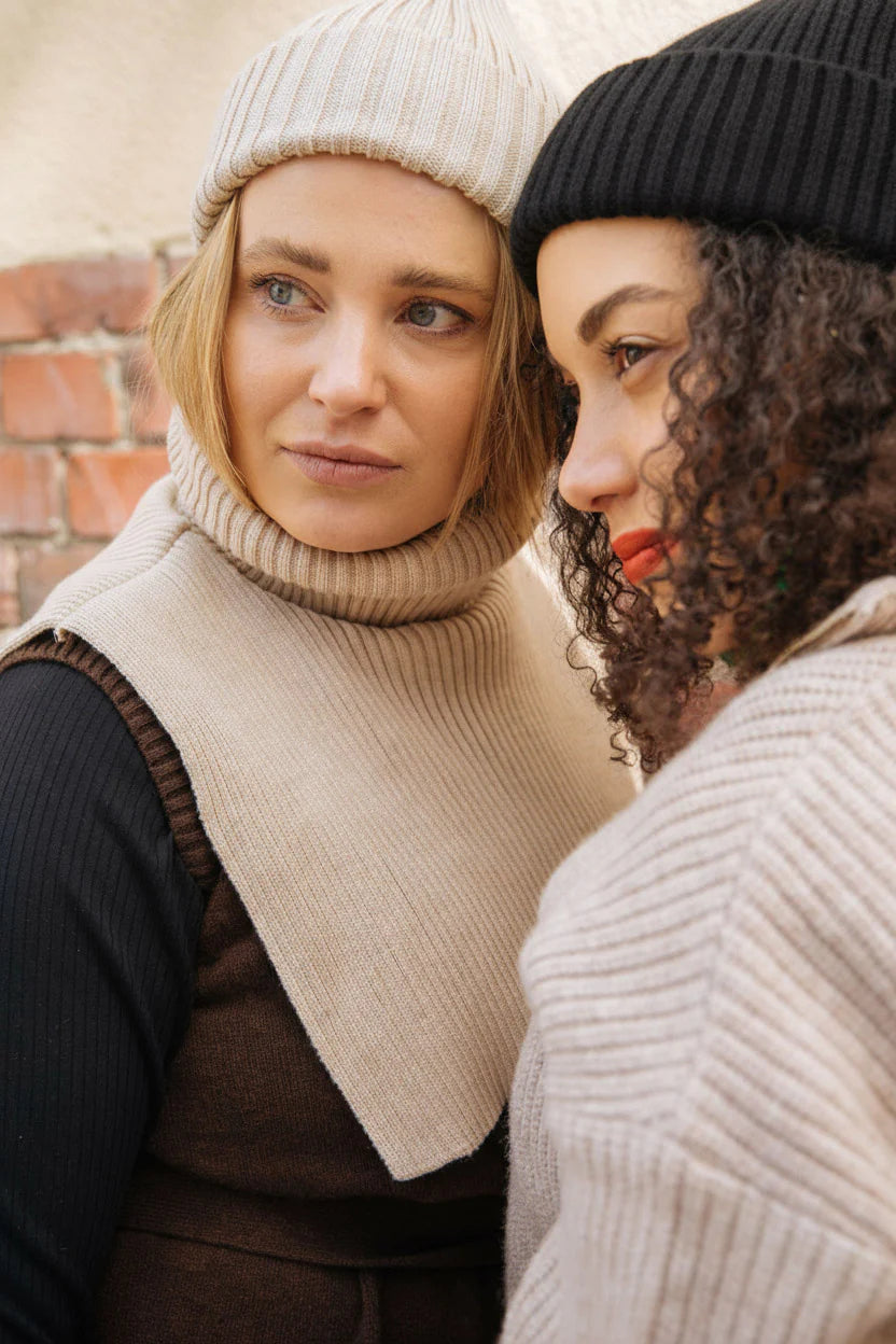 Rib Neck Warmer - Light Sand