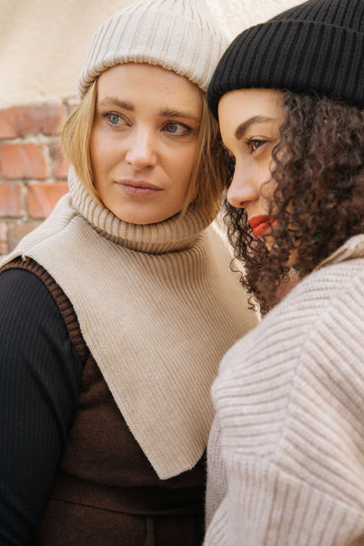 Rib Neck Warmer - Light Sand