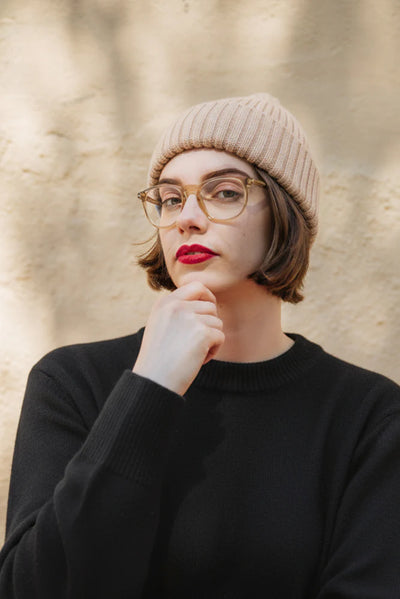 Rib Beanie - Light Sand