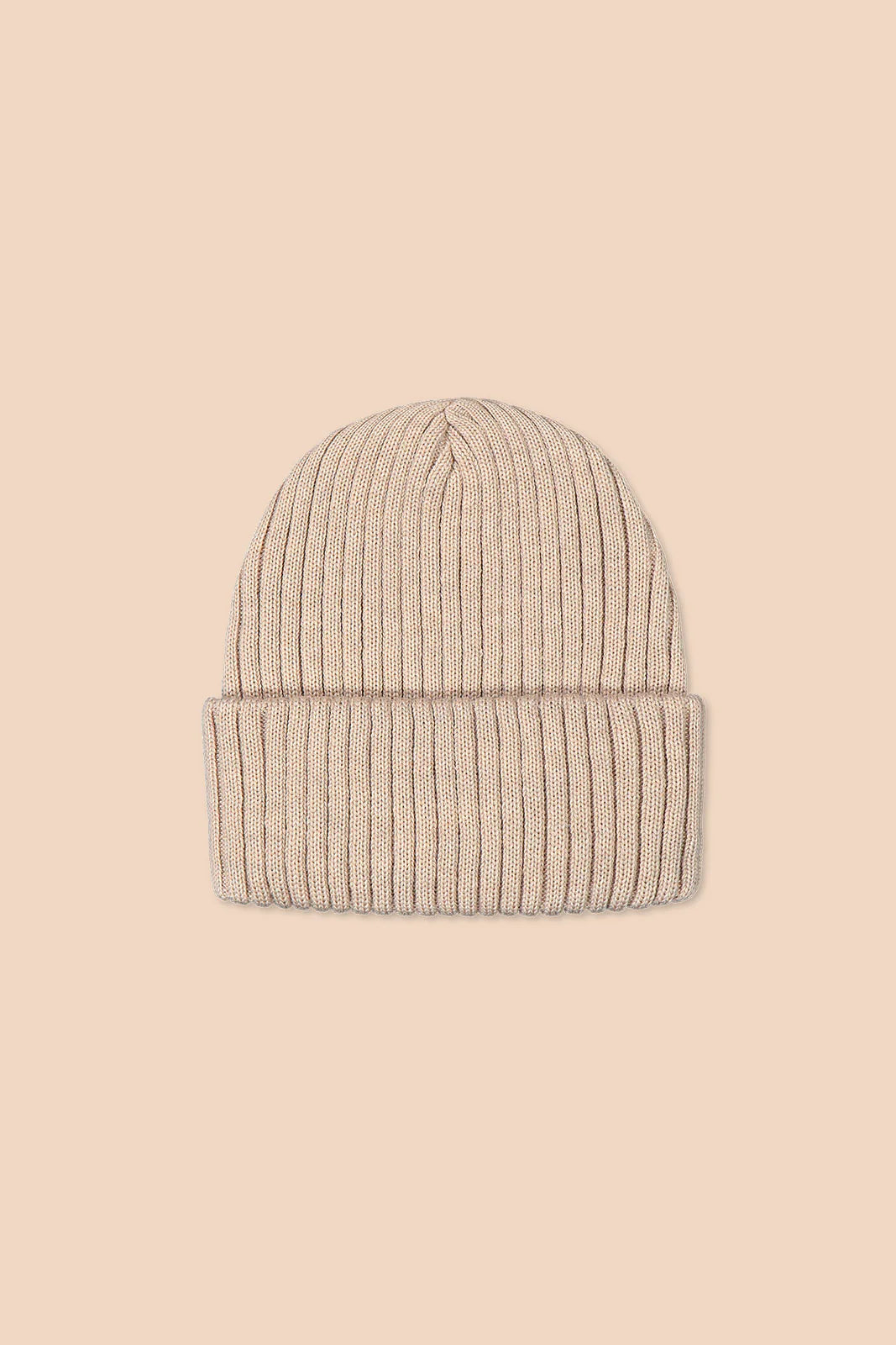 Rib Beanie - Light Sand