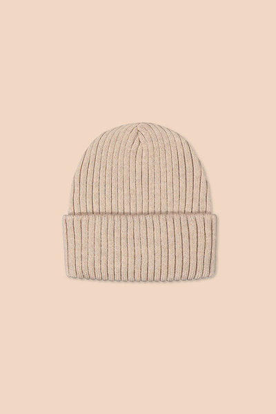 Rib Beanie - Light Sand