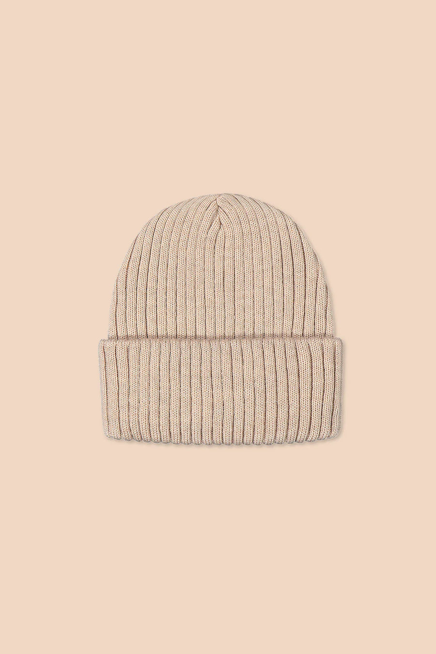 Rib Beanie - Light Sand