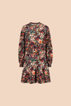 Ruffle Sweatshirt Dress - Blooming Forest